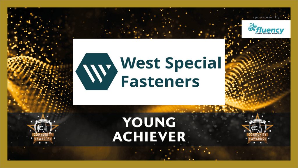 Wests nomination of the Young Achiever award for chesterfield fc community awards