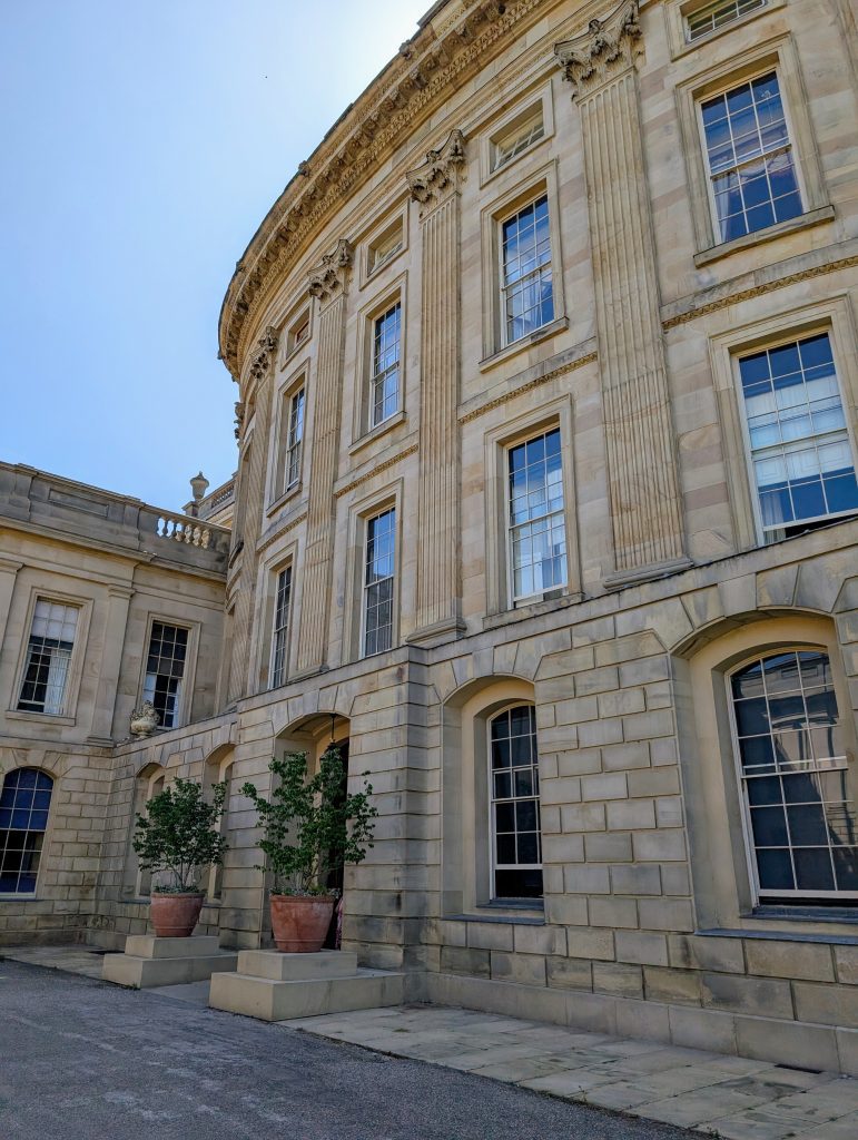The side entrance to Chatsworth house