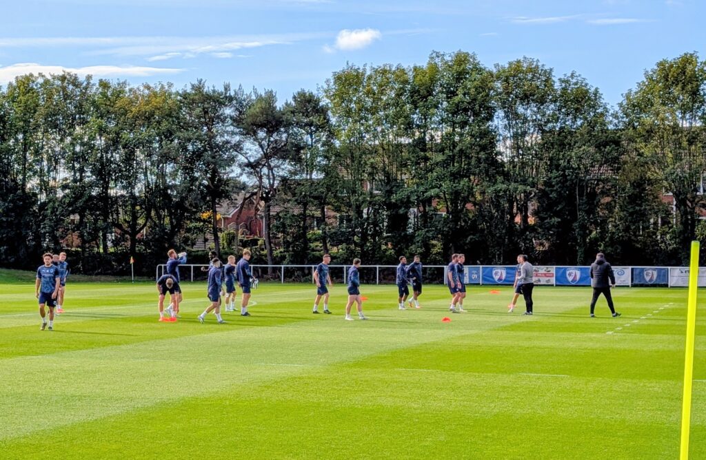 Chesterfield FC players in training