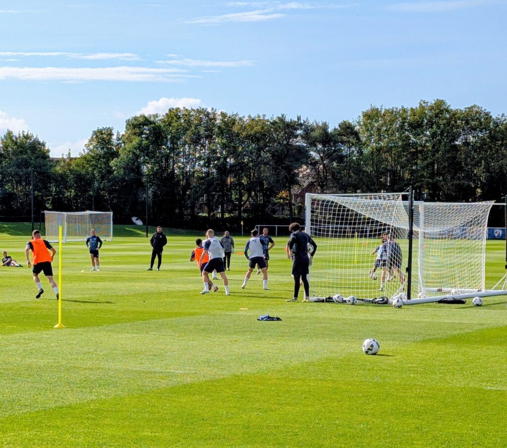 Chesterfield FC players in training