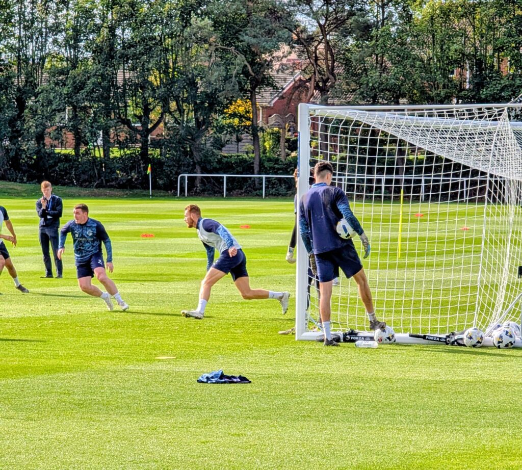 Chesterfield FC players in training