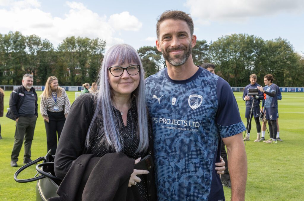 Samantha meets Chesterfields Will Grigg