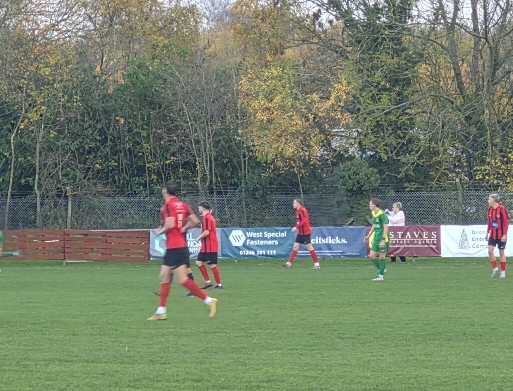 Dronfield Town FC match in action