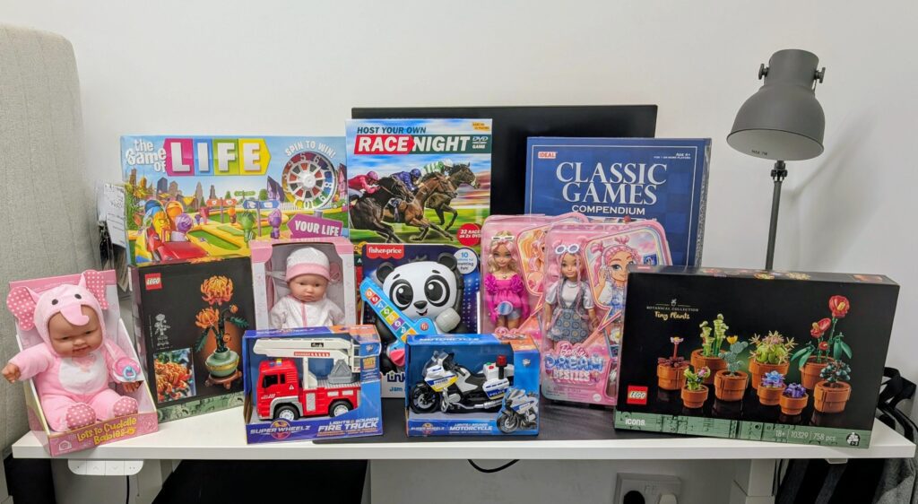 Foodbank Christmas toy collection from West Special Fasteners