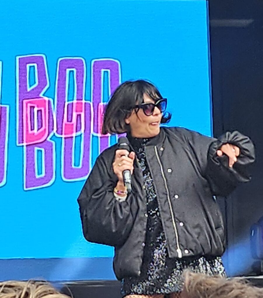 Betty Boo on stage at Chesterfield Pride
